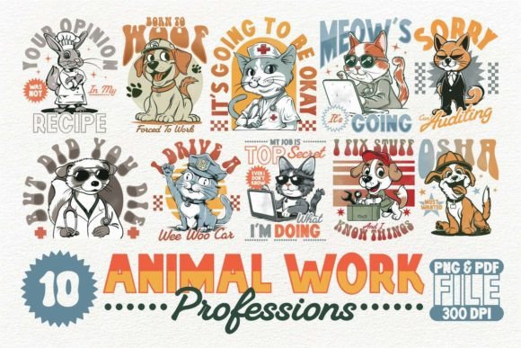 Animal Work Professions Design Bundle: Your Creative Toolkit