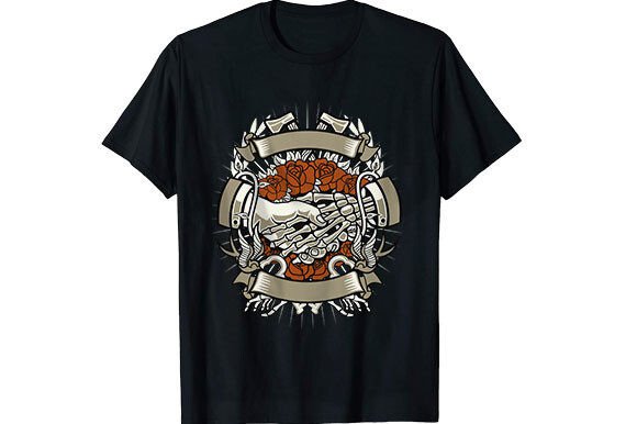 Rose Axe Graphic T-shirt Design: A Bold Blend of Nature and Edge