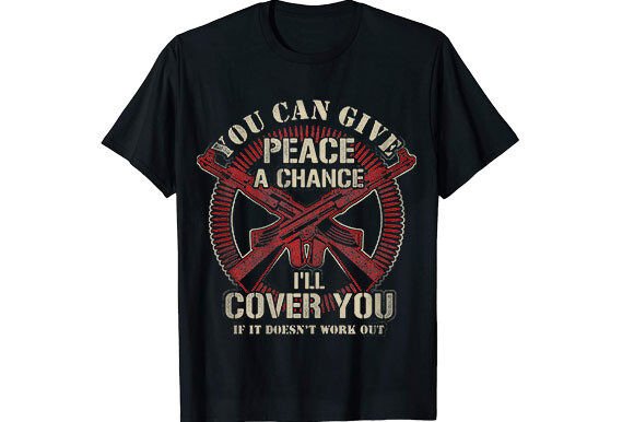 Stand Out With the Peace a Chance Military T-shirt Design