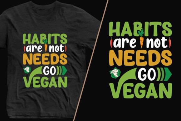 Stylish Vegan T-Shirt Design SVG: Bold & Modern