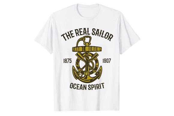 The Real Sailor T-shirt Design: A Nautical Vector Asset for Your Brand
