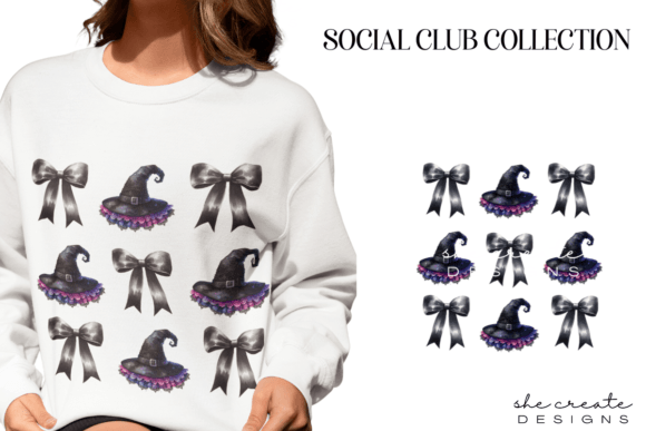 Unleash Your Creativity with the Witch Hat Coquette Design PNG