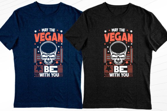 Vegan Force Modern T-Shirt Design: Bold Typography for Purpose-Driven Brands