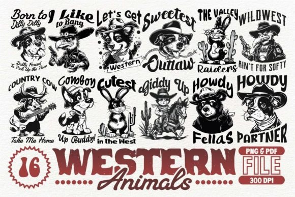 Western Animals T-shirt Design Bundle: Your Ultimate Creative Toolkit